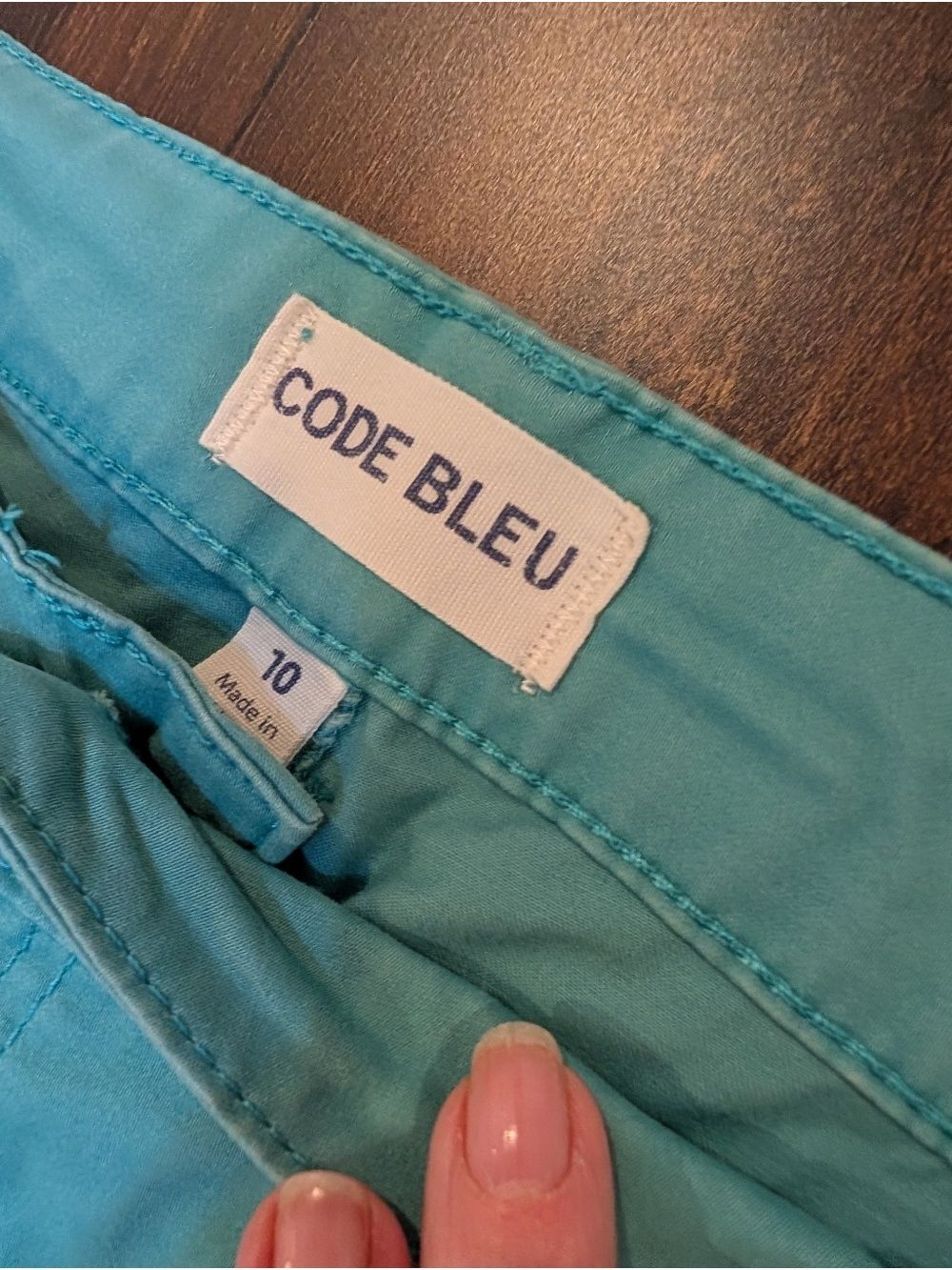 Code Bleu Turquoise Color Jeans Size 10 - Picture 2 of 11